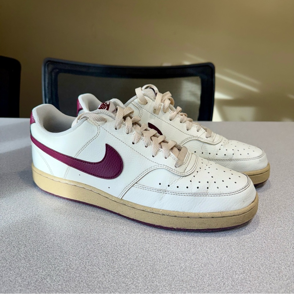 Nike Court Vision Low Next Nature Sail Dark Beetroot Men’s Size 11 FB8942-133